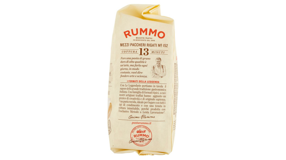 Rummo Le Leggendarie Mezzi Paccheri Rigati N° 152