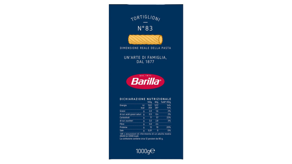 Barilla Tortiglioni n.83