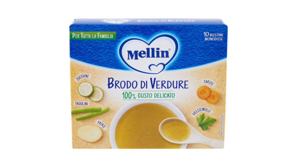 Mellin Brodo di verdure 10 bustine monodose