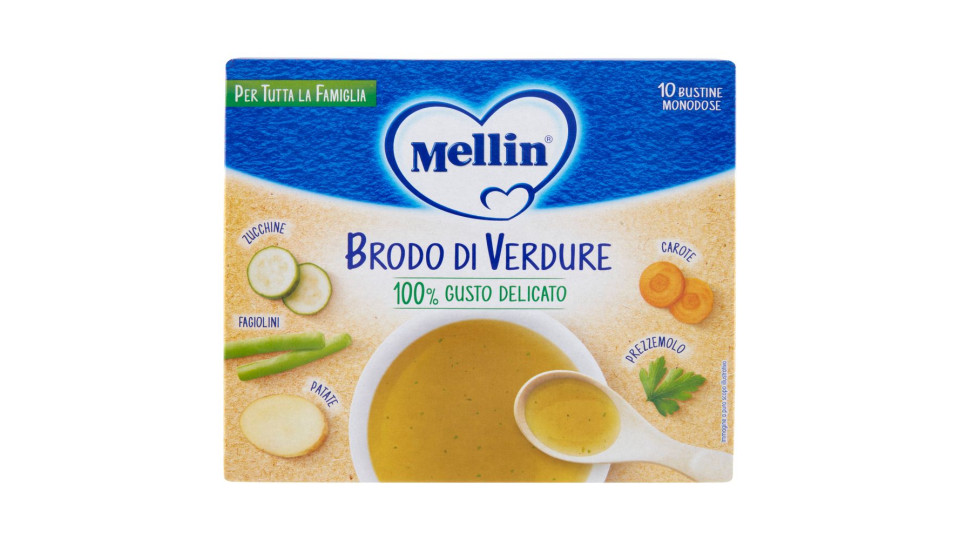 Mellin Brodo di verdure 10 bustine monodose