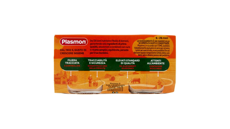 Plasmon Agnello omogeneizzato con carne e cereale