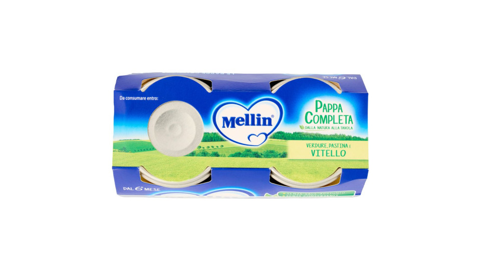 Mellin Pappa Completa Verdure, Pastina e Vitello