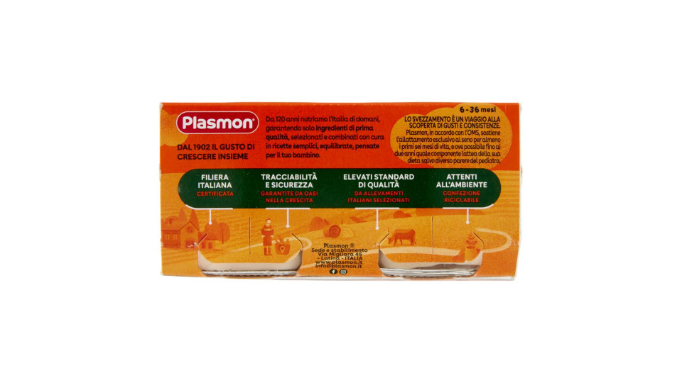 Plasmon Tacchino Omogeneizzato con tacchino e cereale