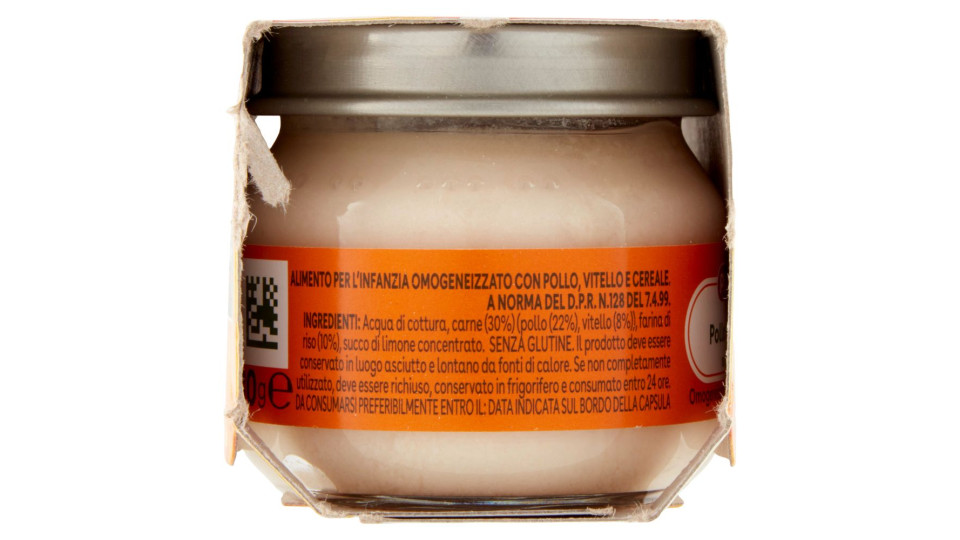 Plasmon Pollo e Vitello Omogeneizzato con pollo, vitello e cereale