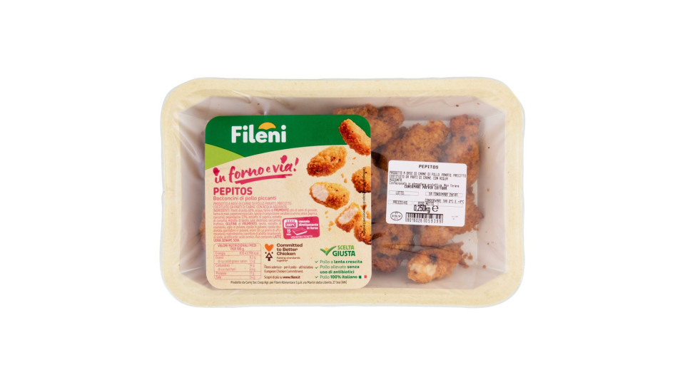 Bocconcini di pollo e peperoni