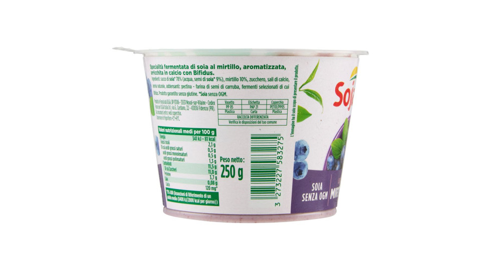 Sojasun Bifidus Pezzi di Frutta Mirtillo