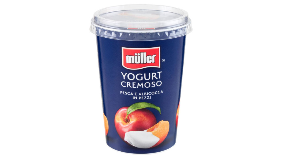 müller Yogurt Cremoso Pesca & Albicocca in Pezzi