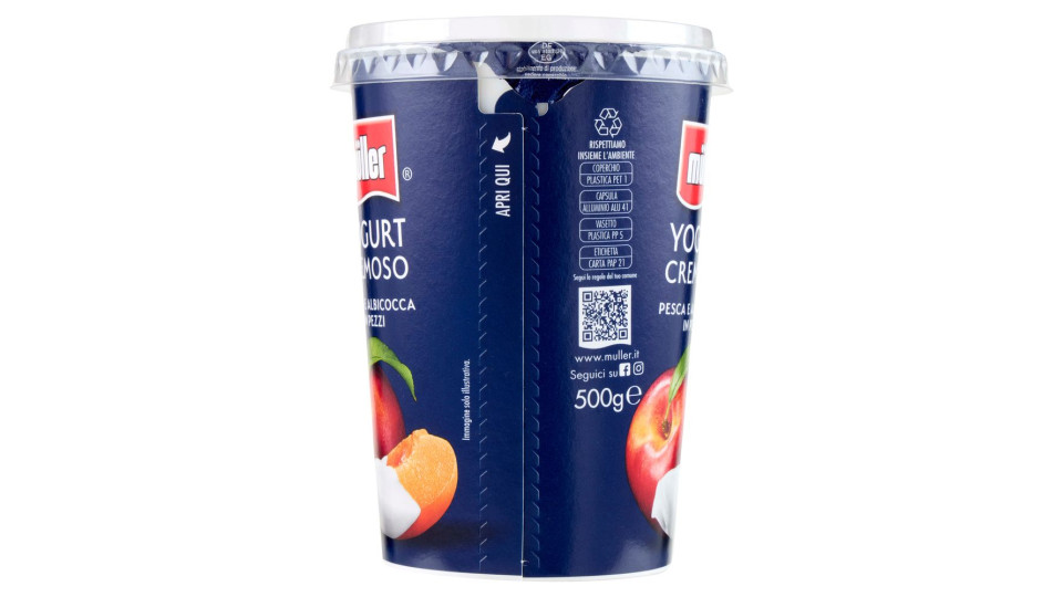 müller Yogurt Cremoso Pesca & Albicocca in Pezzi
