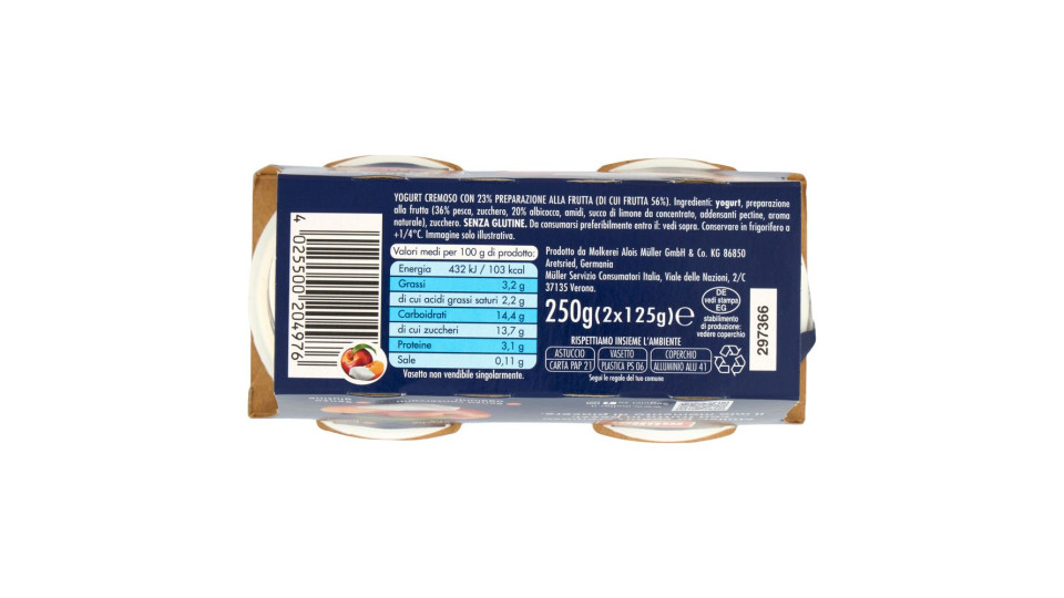 müller Yogurt Cremoso Pesca & Albicocca