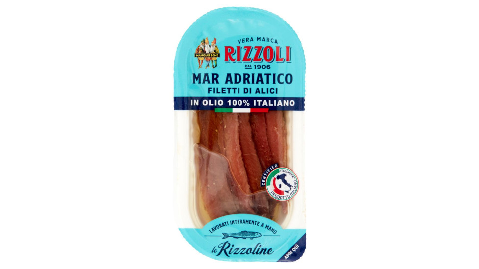 Rizzoli le Rizzoline Filetti di Alici Mar Adriatico in Olio di Oliva