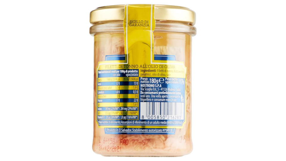 Nostromo Filetti di Tonno all'Olio di Oliva