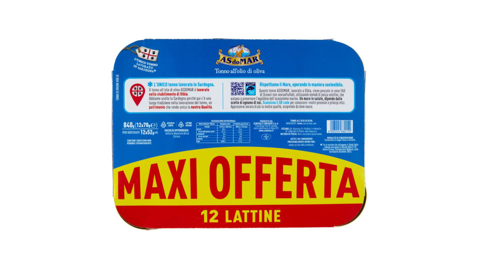 Asdomar Tonno all'olio di oliva
