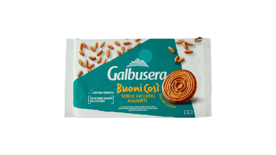 Galbusera BuoniCosì senza zuccheri aggiunti frollino con uova fresche italiane