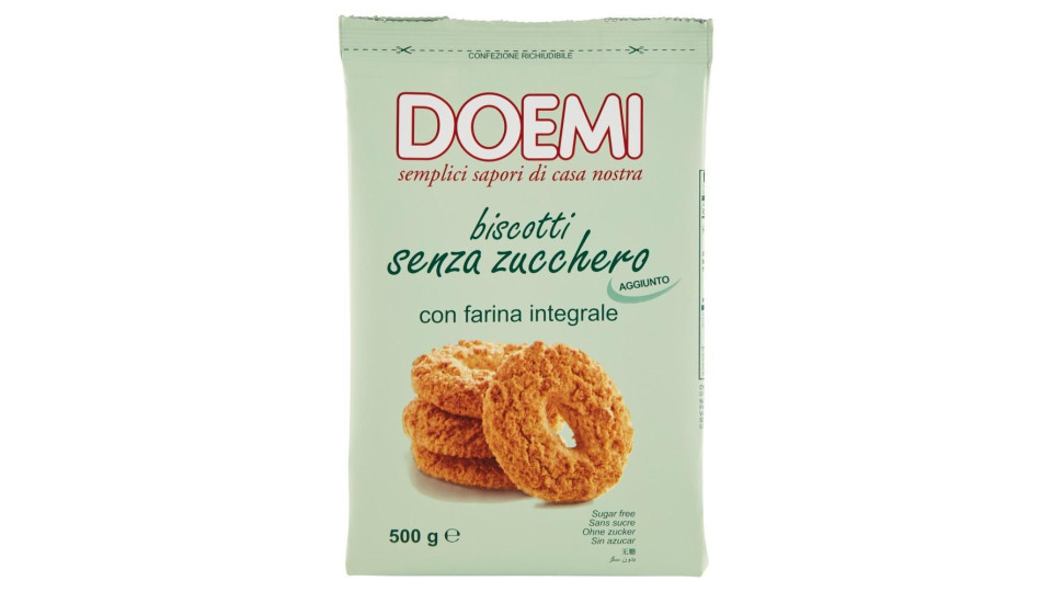 Doemi Biscotti senza zucchero aggiunto con farina integrale