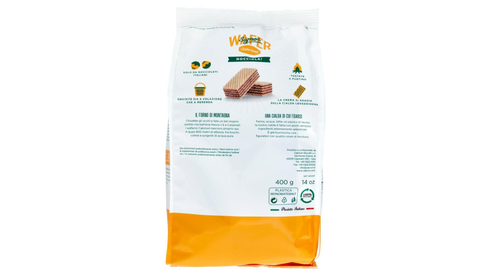 Cabrioni wafer nocciola