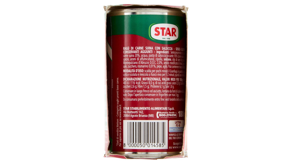 Star Il Mio Gran Ragù con Salsiccia