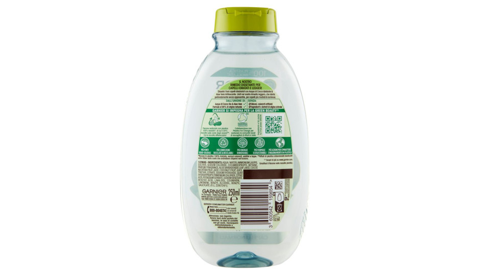 Garnier Ultra Dolce Acqua di Cocco e Aloe Vera - Shampoo Idratante per capelli secchi