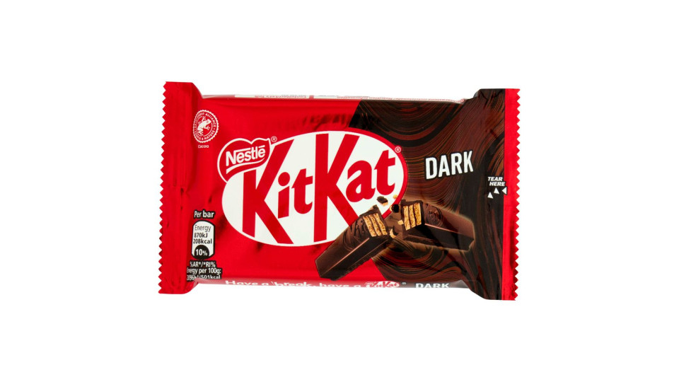 NESTLÉ KITKAT DARK 70% Wafer ricoperto di cioccolato fondente