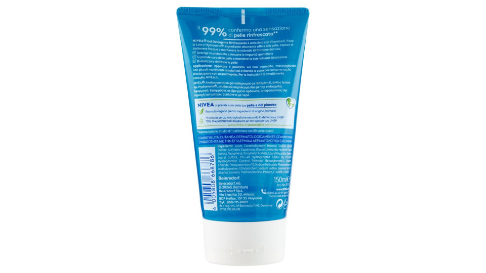 Nivea Gel detergente rinfrescante pelli da normali a miste