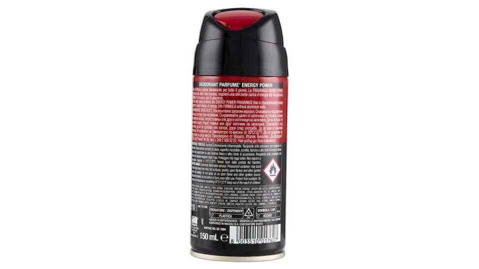 Intesa Pour Homme Deodorant parfumé energy power
