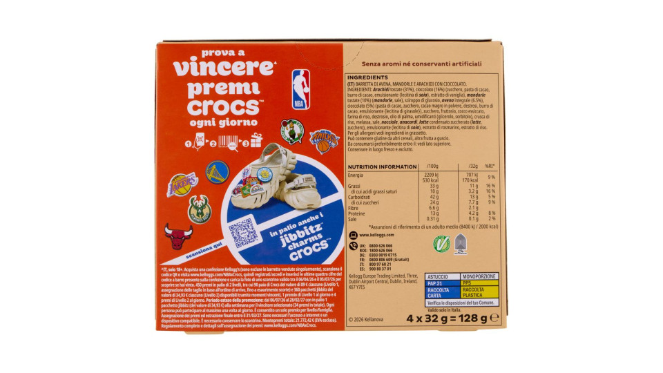 Kellogg's Barretta Mandorle e Cioccolato