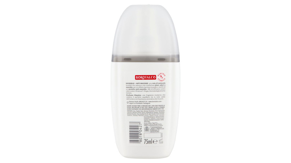 Borotalco Invisible Deo Vapo No Gas