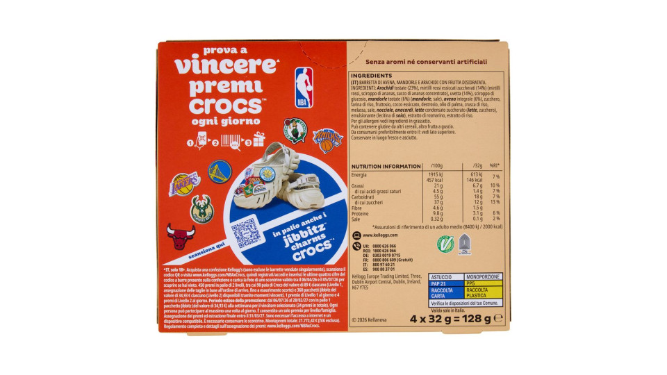 Kellogg's Barretta Mandorle e Frutta