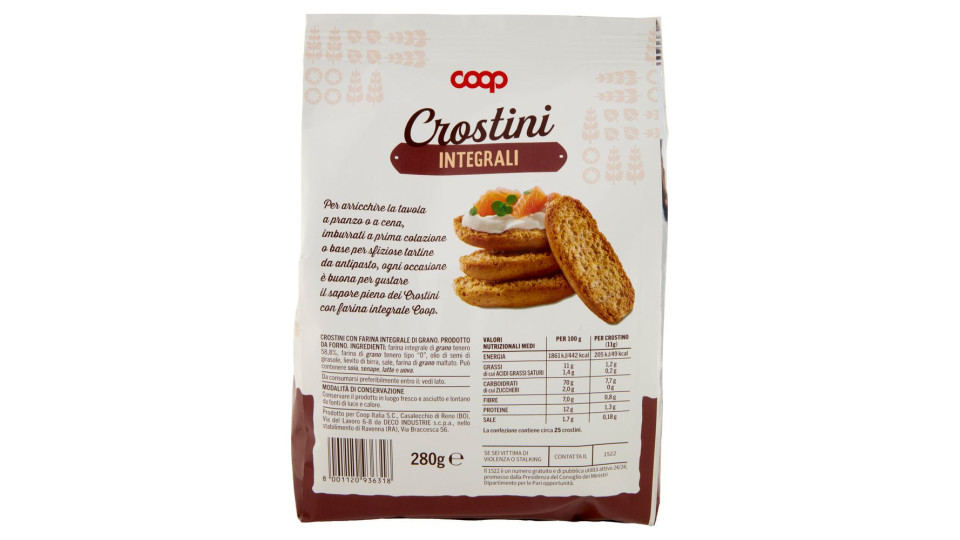 Crostini Con Farina Integrale