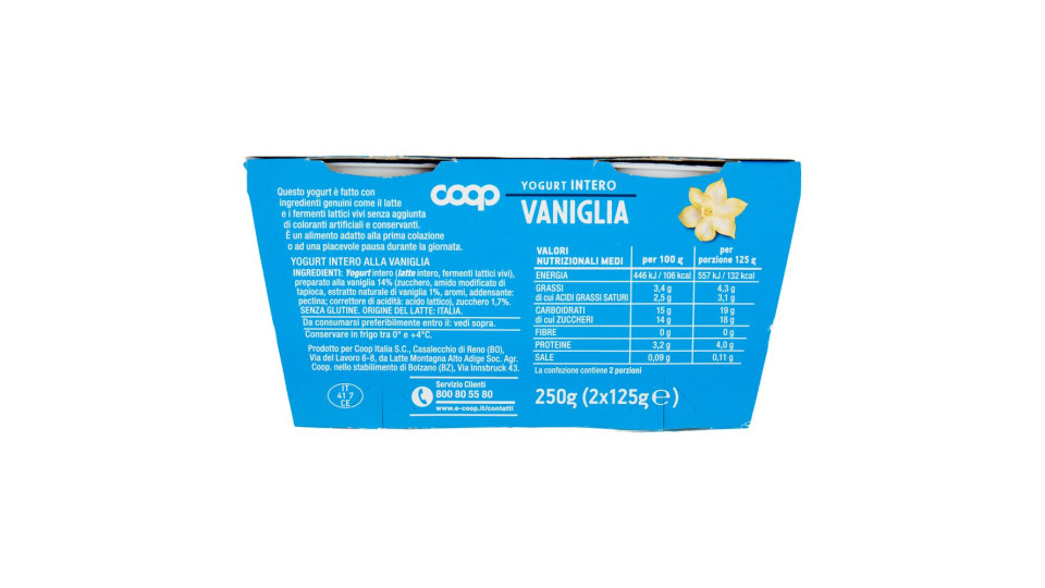 Yogurt Intero Alla Vaniglia