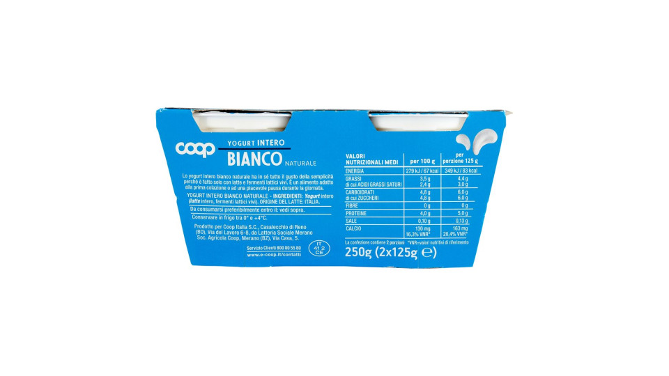 Yogurt Intero Bianco Naturale