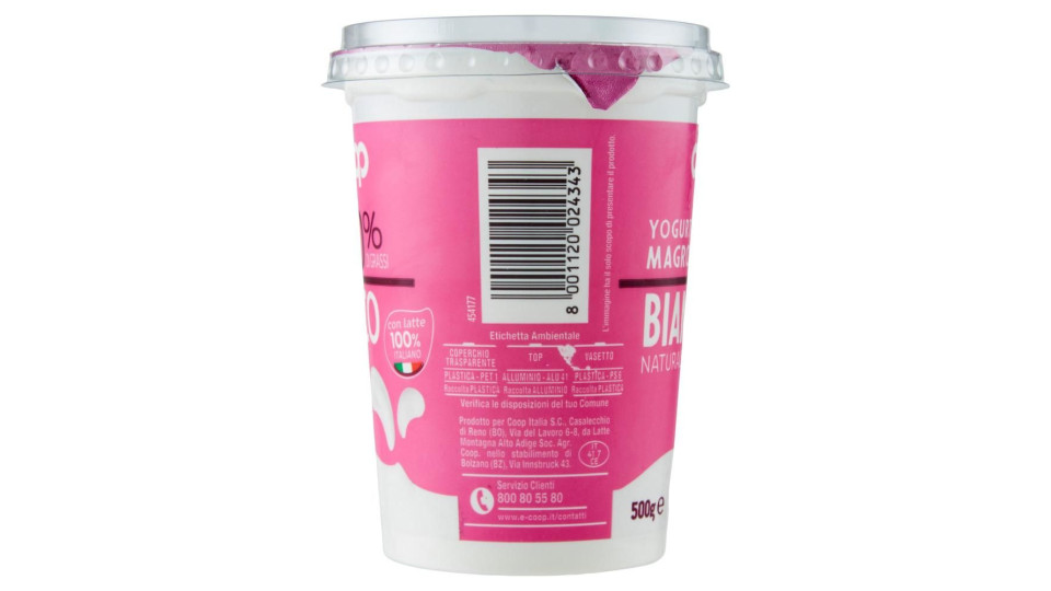 0% Di Grassi Yogurt Magro Bianco Naturale