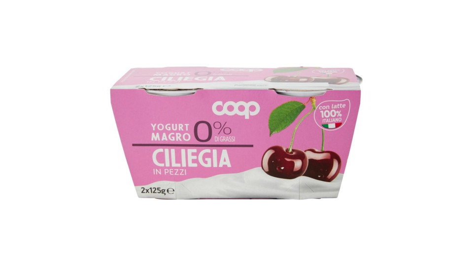 0% Di Grassi Yogurt Magro Con Ciliegia In Pezzi