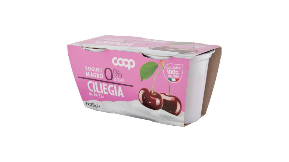 0% Di Grassi Yogurt Magro Con Ciliegia In Pezzi