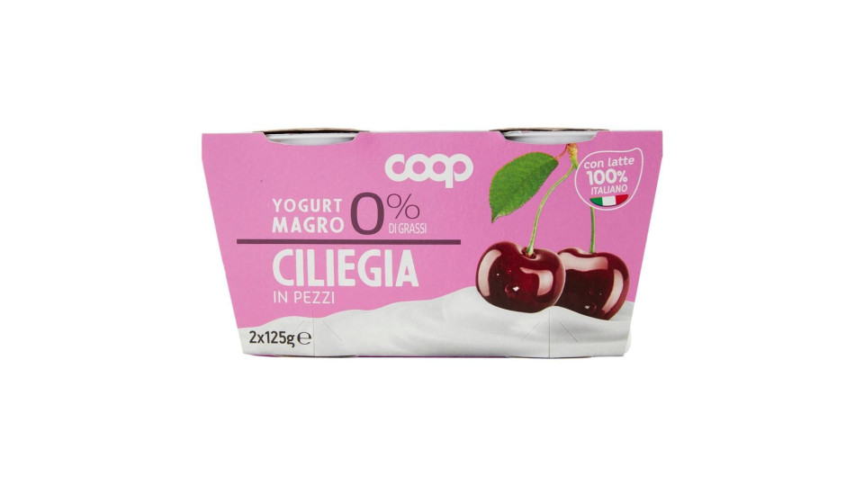 0% Di Grassi Yogurt Magro Con Ciliegia In Pezzi