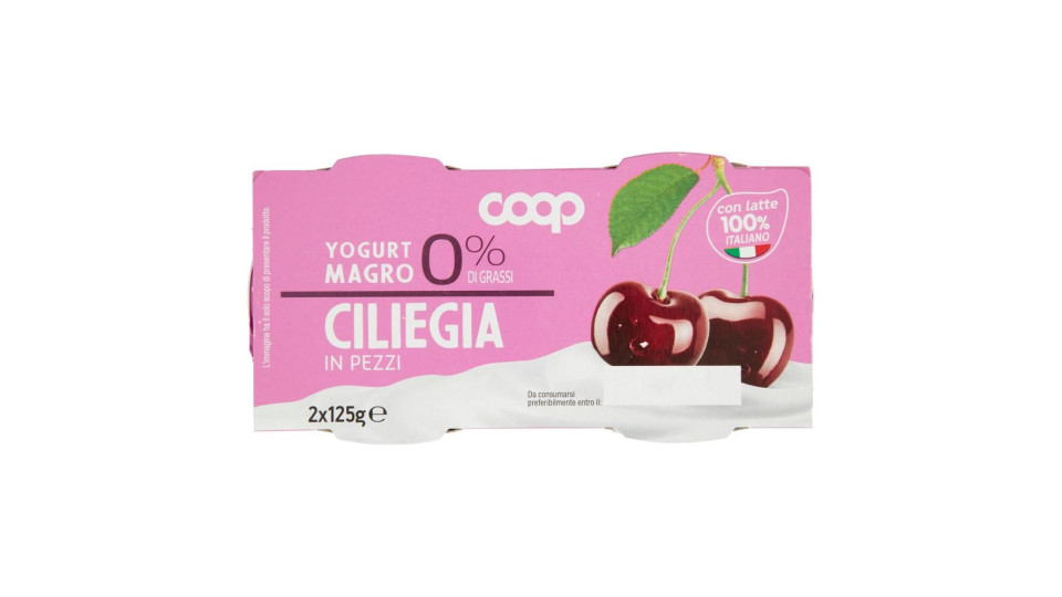 0% Di Grassi Yogurt Magro Con Ciliegia In Pezzi
