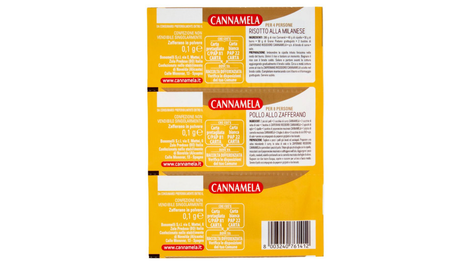 Cannamela Zafferano Risodoro 3 Buste Da
