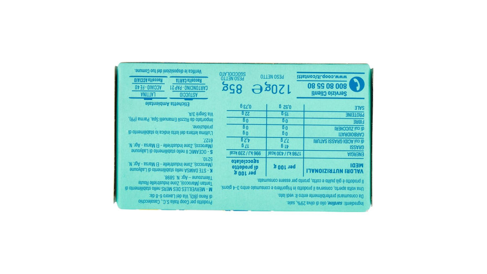 Sardine In Olio Di Oliva (29%)