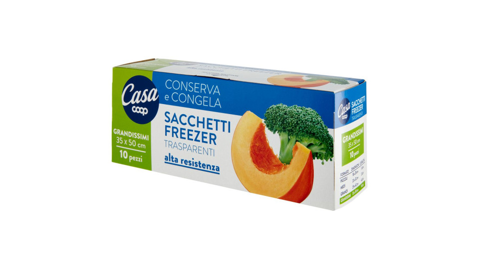 Sacchetti Freezer Grandissimi Trasparenti 35x50 Cm