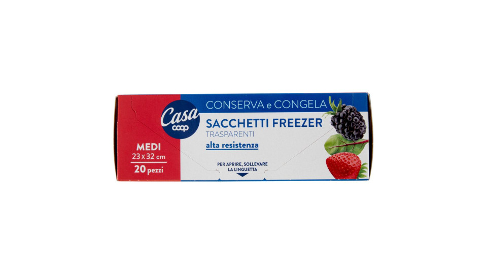 Sacchetti Freezer Medi Trasparenti 23x32 Cm