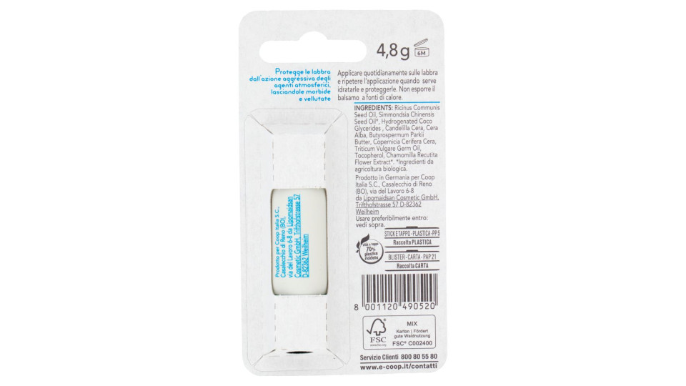 Balsamo Labbra Idratante Protettivo