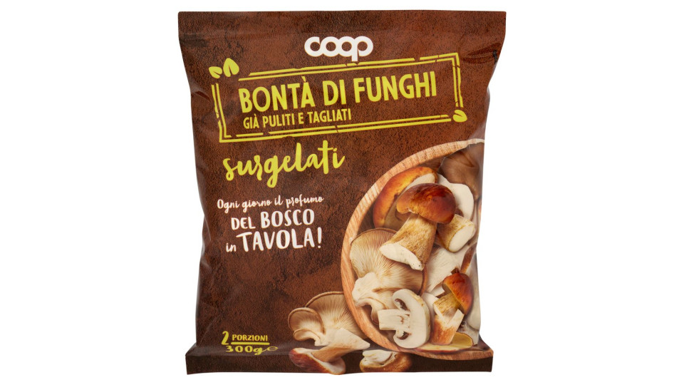 Bontà Di Funghi Già Puliti E Tagliati Surgelati