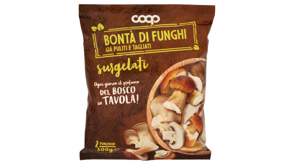 Bontà Di Funghi Già Puliti E Tagliati Surgelati