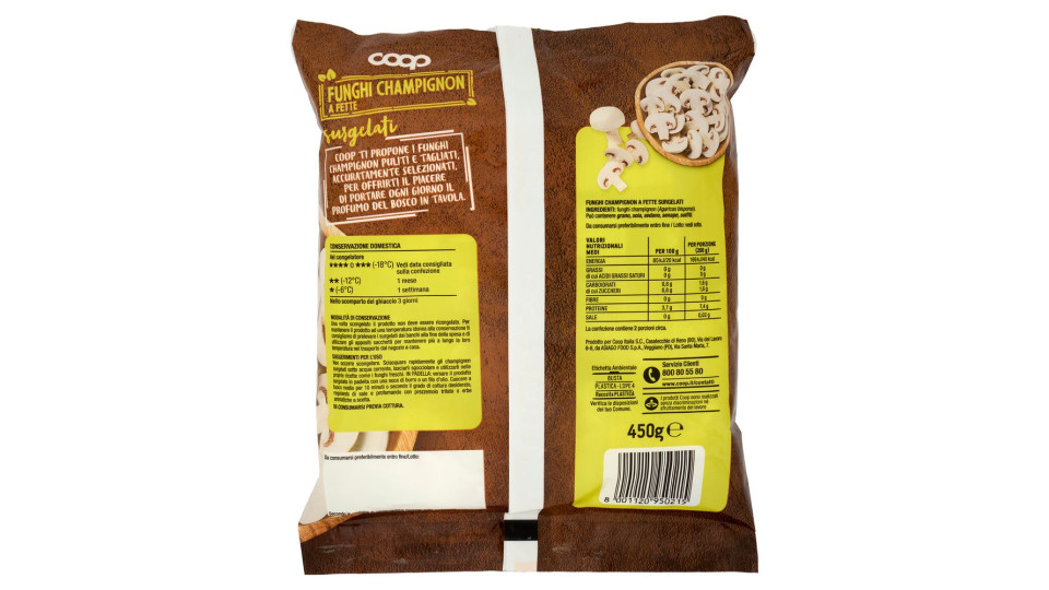 Funghi Champignon A Fette Surgelati