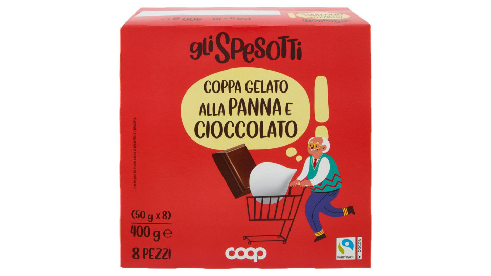 Cono Alla Panna E Cioccolato