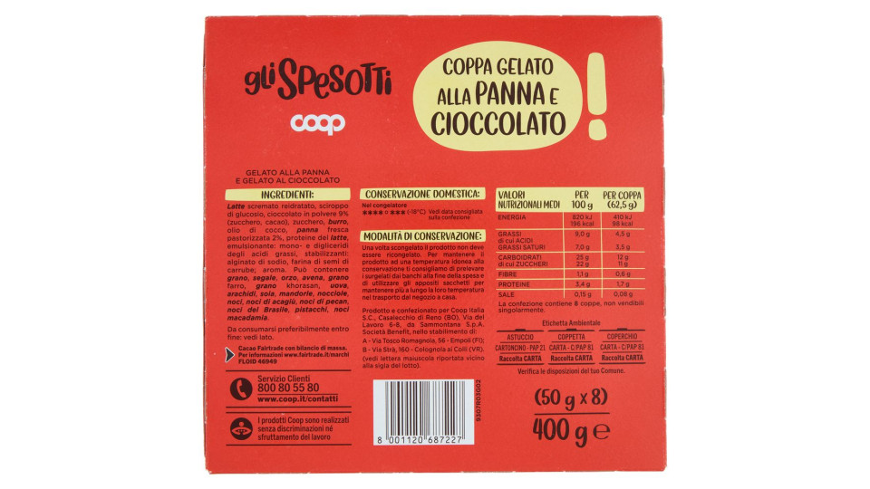 Cono Alla Panna E Cioccolato