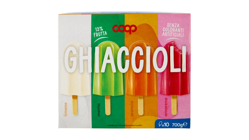 Ghiaccioli Assortiti Limone Menta Arancia Amarena
