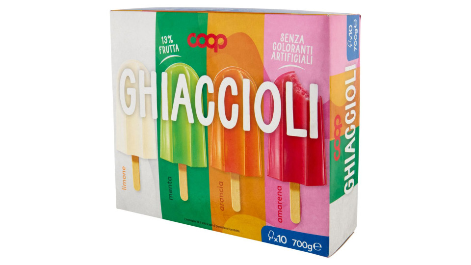Ghiaccioli Assortiti Limone Menta Arancia Amarena