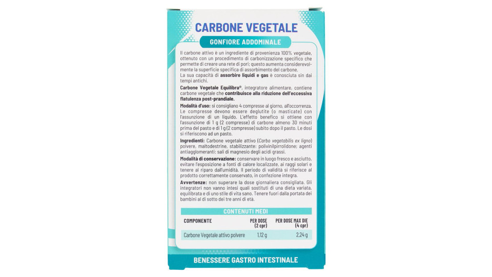 Equilibra Carbone Vegetale 50 Compresse