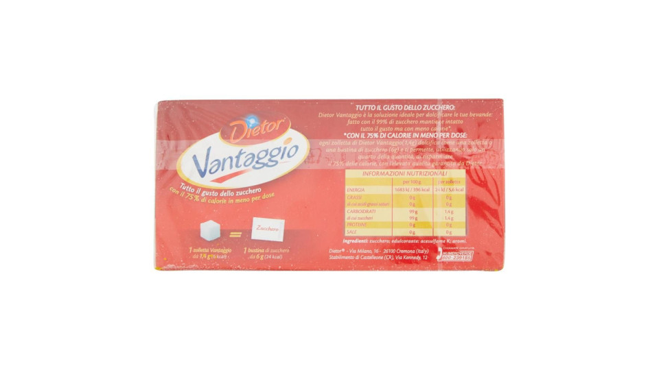 Dietor Vantaggio Dolcificante in zollette