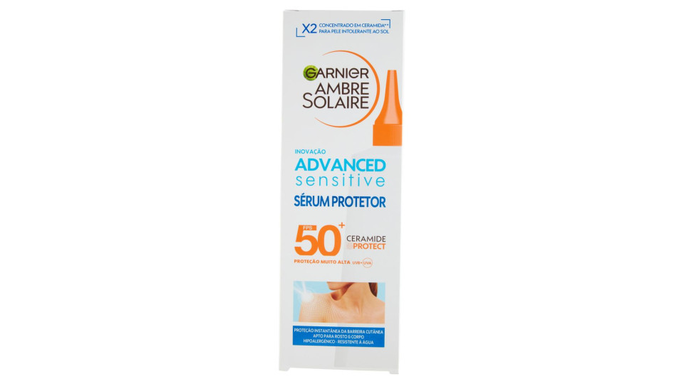 Garnier Ambre Solaire Advanced Sensitive - Olio protettivo nutriente IP 50+